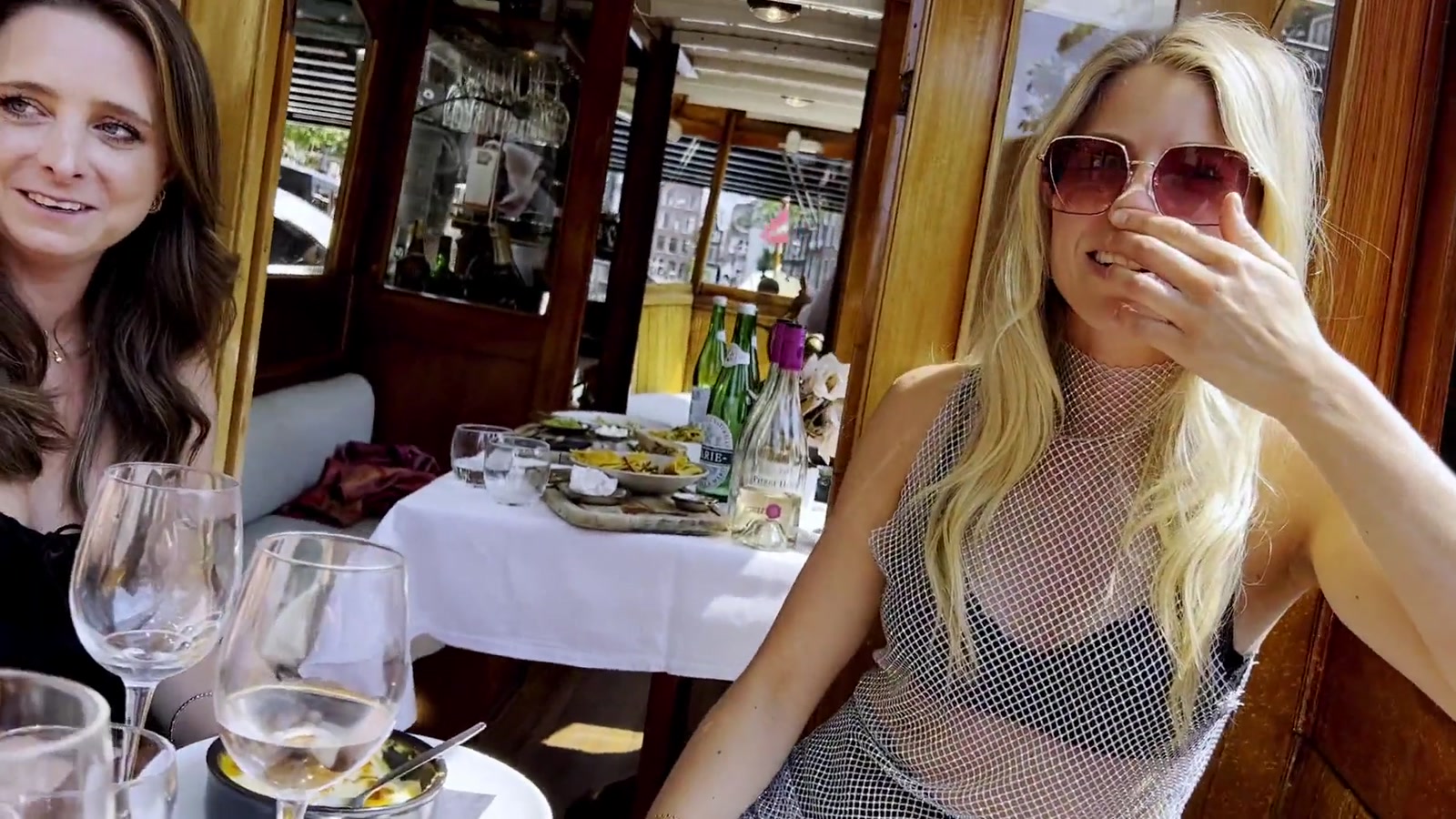 An emotional moment on the boat