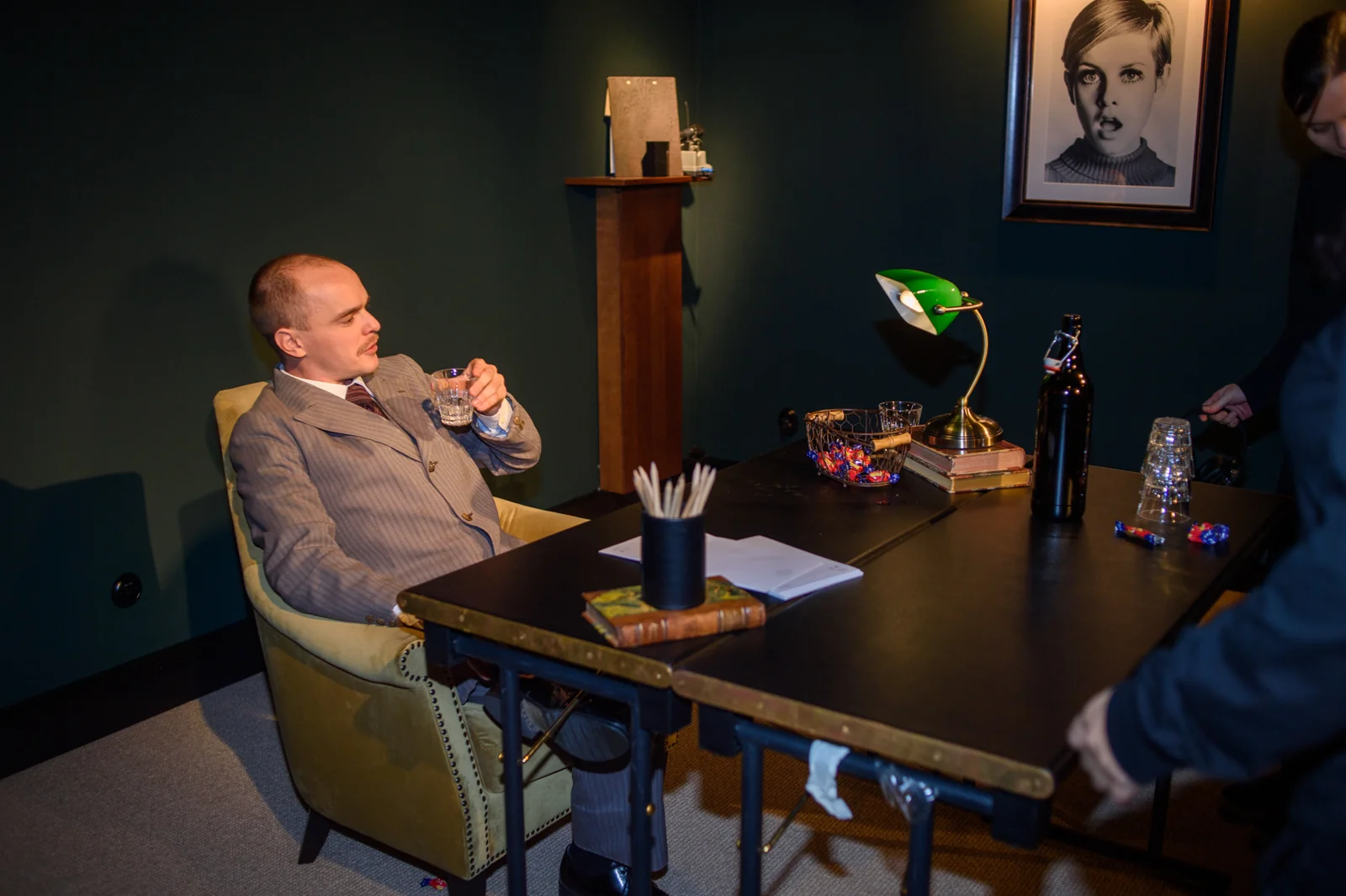 An unexpected character makes time for a personal conversation