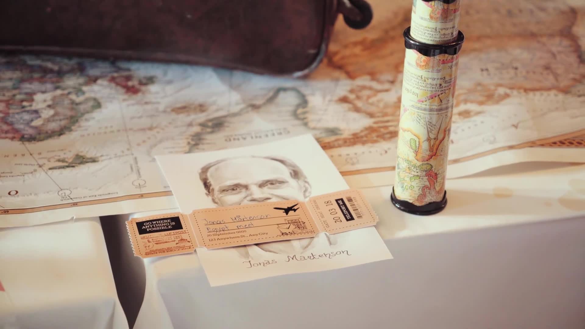 A portrait and a ticket made personal